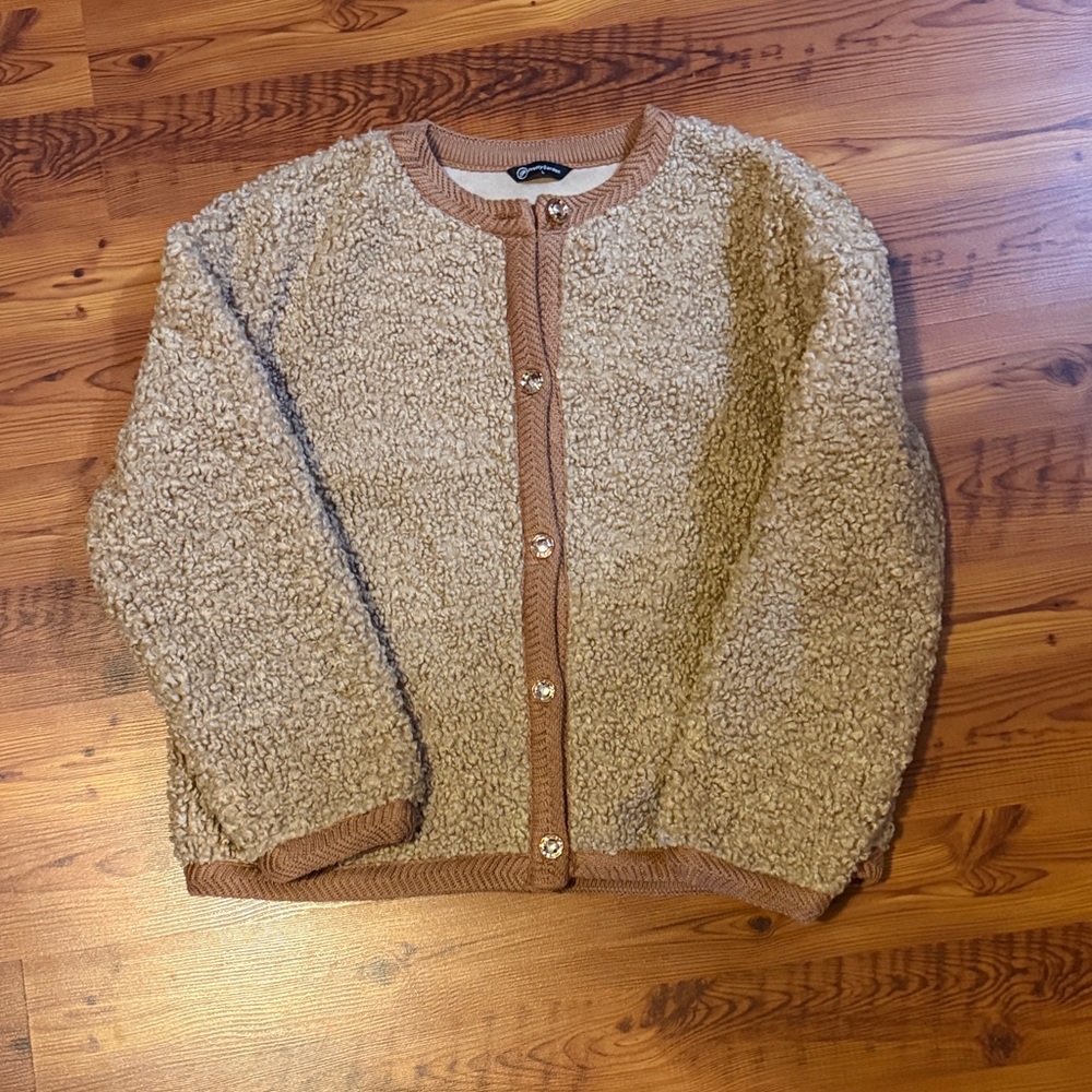 Cozy Tan Teddy Jacket